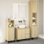 vidaXL Ensemble de meubles de salle de bain 3 Pièces chêne sonoma