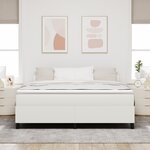 Lit Box Spring vidaXL Crème Super King Tissu Côtelé