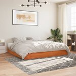 vidaXL Cadre de lit sans matelas cire marron 180x200cm bois pin massif