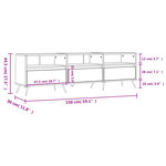vidaXL Meuble TV sonoma gris 150x30x44 5 cm bois d'ingénierie