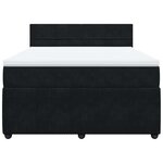 vidaXL Sommier à lattes de lit avec matelas Noir 140x190 cm Velours