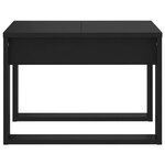 vidaXL Table d'appoint Noir 50x50x35 cm Bois d’ingénierie