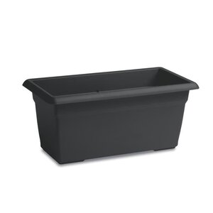 Bac à fleur rectangulaire - 110L - 100 cm - Plastique - Anthracite