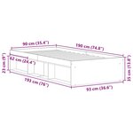 vidaXL Cadre de lit sans matelas chêne sonoma 90x190 cm