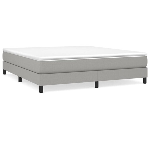 vidaXL Cadre de lit sans matelas gris clair 160x200 cm tissu