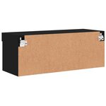 vidaXL Meuble TV avec lumières LED noir 80x30x30 cm