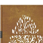 vidaXL Portail de jardin 105x155 cm acier corten conception de l'arbre
