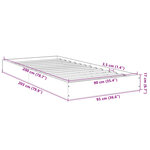 vidaXL Cadre de lit chêne fumé 90x200 cm bois d'ingénierie