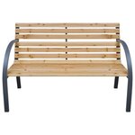 vidaXL Banc de jardin 112 cm Bois de sapin massif