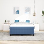vidaXL Lit avec Sommier et Matelas Bleu 140x200 cm en Velours Côtelé