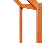 vidaXL Lit haut avec toit cire marron 90x190 cm bois de pin massif