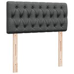 vidaXL Sommier à lattes de lit avec matelas Gris foncé 100x200cm Tissu