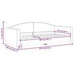 vidaXL Lit de repos crème 90x200 cm tissu