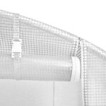 vidaXL Serre avec cadre en acier blanc 8 m² 4x2x2 m