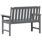 vidaXL Banc de jardin gris clair 120 cm HDPE