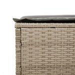 vidaXL Chaises longues avec coussins lot de 2 beige résine tressée