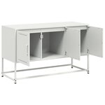 vidaXL Meuble TV blanc 100 5x39x60 5 cm acier