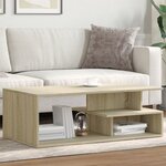 vidaXL Table basse chêne sonoma 102x55x35 cm bois d'ingénierie