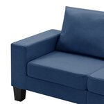 vidaXL Canapé à 5 places Bleu Tissu