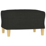 vidaXL Fauteuil avec repose-pied Noir 60 cm Tissu