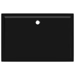 vidaXL Receveur de douche rectangulaire ABS Noir 80x120 cm