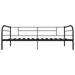 vidaXL Cadre de lit de repos sans matelas noir métal 90x200 cm