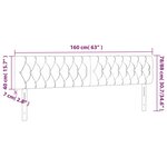 vidaXL Tête de lit à LED Gris clair 160x7x78/88 cm Velours
