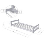 Lit enfant KIDDY 80 x 180 verni