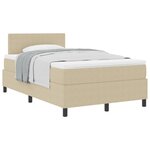 vidaXL Lit à ressorts avec matelas beige 120x200 cm en velours côtelé