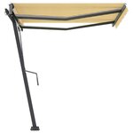 vidaXL Auvent automatique sur pied 300x250 cm Jaune/Blanc