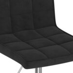 vidaXL Chaises pivotantes à manger lot de 6 noir velours