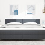 Tête de lit LED vidaXL Design Simple Gris Foncé 90 cm en Tissu Velours