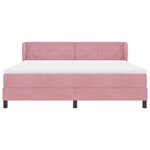 vidaXL Lit à ressorts ensachés avec matelas rose 180x200 cm en velours