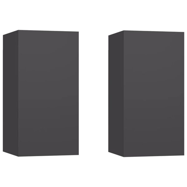vidaXL Meubles TV 2 Pièces Gris 30 5x30x60 cm Bois d’ingénierie