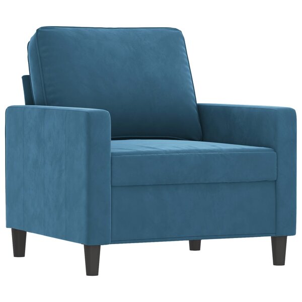vidaXL Fauteuil Bleu 60 cm Velours