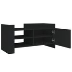 vidaXL Meuble TV noir 80x35x40 cm bois d’ingénierie