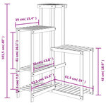 vidaXL Support à fleurs 62 5x61 5x101 5 cm bois massif de sapin