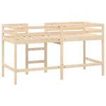 vidaXL Lit mezzanine enfants échelle 80x200 cm bois pin massif