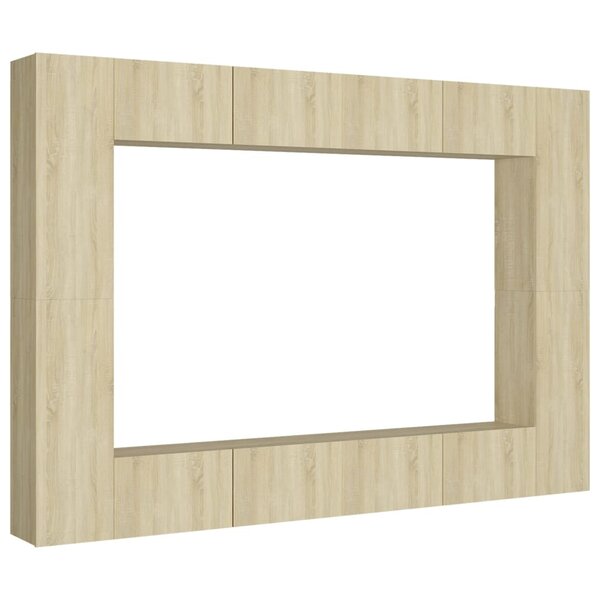 vidaXL Ensemble de meubles TV 8 Pièces Chêne sonoma Bois d'ingénierie