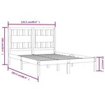 vidaXL Cadre de lit sans matelas blanc bois massif 120x200 cm