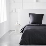 Drap housse - 90 x 190 cm uni - Fusain