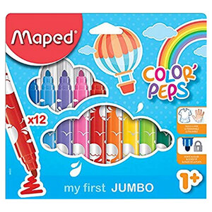 Feutre de coloriage Maped Pointe extra large.pochette de 12 feutres dessin Coloris assortis