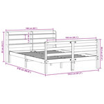 vidaXL Cadre de lit sans matelas cire marron 150x200cm bois pin massif