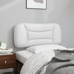vidaXL Coussin de tête de lit blanc 90 cm similicuir