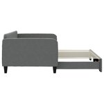 vidaXL Lit de jour avec gigogne sans matelas gris foncé 100x200 cm