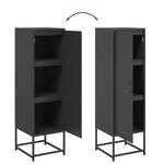 vidaXL Buffet haut noir 36x39x123 cm acier