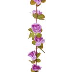 vidaXL Guirlandes de fleurs de Noël 6 Pièces violet clair 250 cm