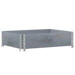 vidaXL Jardinière gris 80x60 cm bois massif de pin