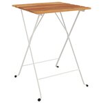Ensemble de bistro jardin meuble extérieur terrasse pliable 3 pièces bois d'acacia solide et acier 02_0013543