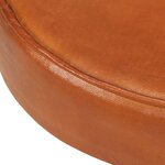 vidaXL Tabourets de bar lot de 2 marron cuir véritable et fonte